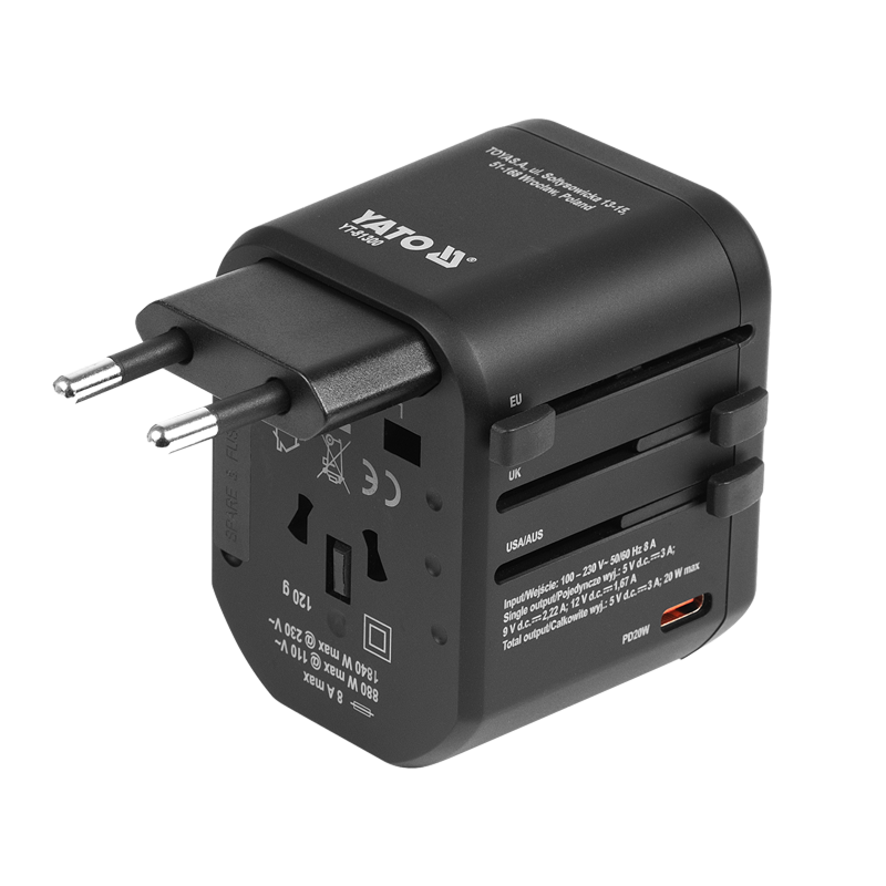 Yato Reiseadapter (150 Länder)