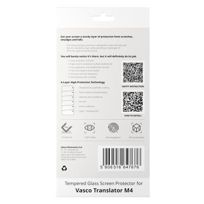 Displayschutzfolie für Vasco Translator M4