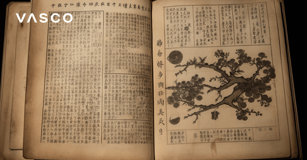 Altes Medizinbuch aus der Qing-Dynastie.